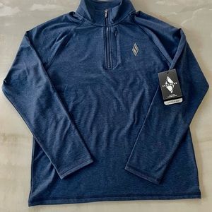 Skechers Mens M Quarter-Zip Navy golf fitness running pullover. New with tags